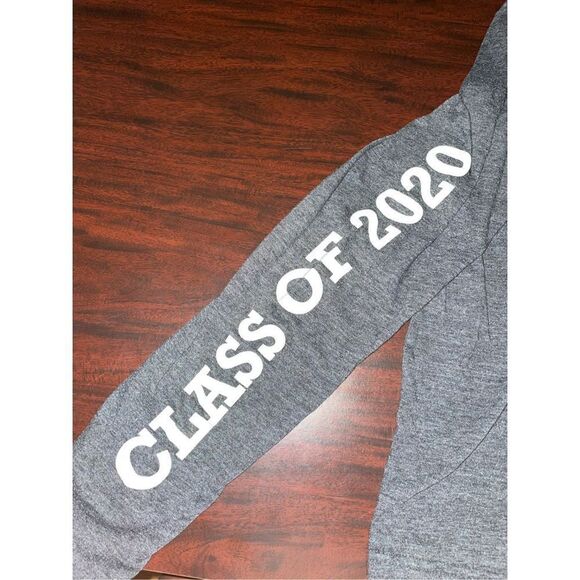 Jostens Class of 2020 Thin Hooded Grey Long Sleeve Shirt- 2XL - Picture 3 of 7